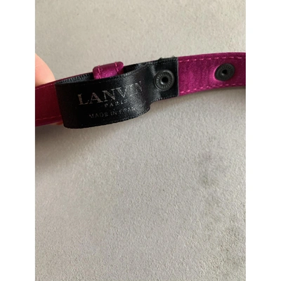 Pre-owned Lanvin Pink Silk Belt
