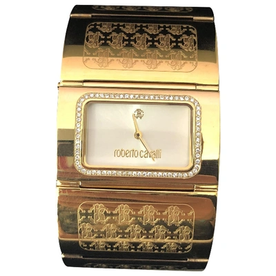 Pre-owned Roberto Cavalli Gold Steel Watch