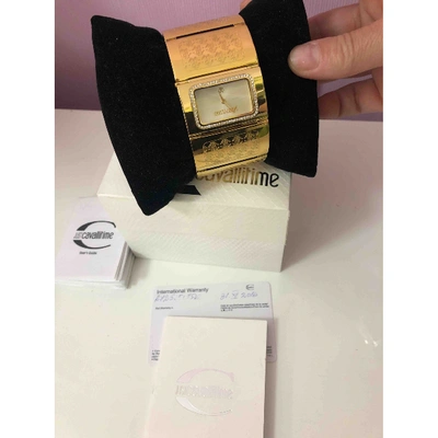 Pre-owned Roberto Cavalli Gold Steel Watch