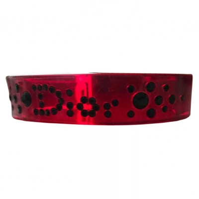 Pre-owned Dior Red Plastic Bracelets