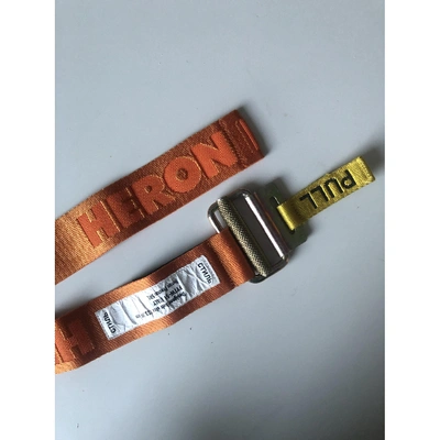 Pre-owned Heron Preston Belt In Orange