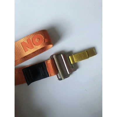 Pre-owned Heron Preston Belt In Orange