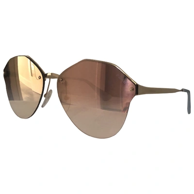 Pre-owned Prada Pink Metal Sunglasses