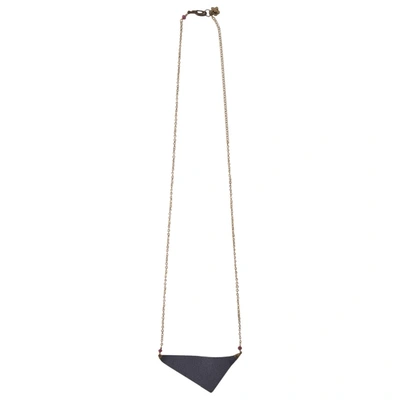Pre-owned Aime Necklace In Blue