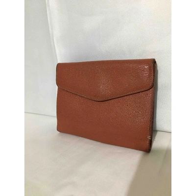 Pre-owned Valextra Leather Wallet In Brown