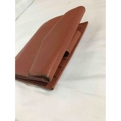 Pre-owned Valextra Leather Wallet In Brown