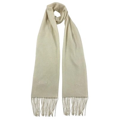 Pre-owned Chloé Cashmere Scarf In Beige