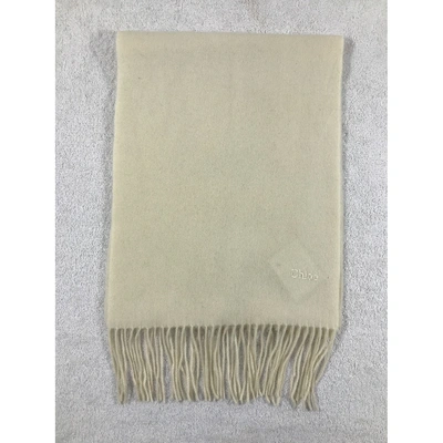 Pre-owned Chloé Cashmere Scarf In Beige