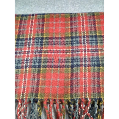 Pre-owned Polo Ralph Lauren Wool Scarf In Red