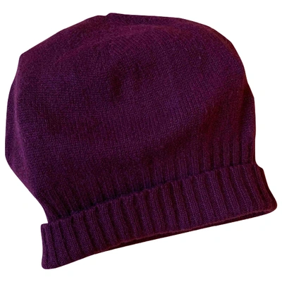 Pre-owned Malo Cashmere Beanie In Burgundy