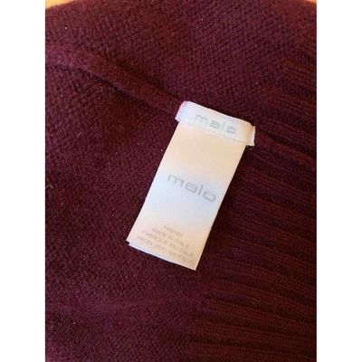 Pre-owned Malo Cashmere Beanie In Burgundy