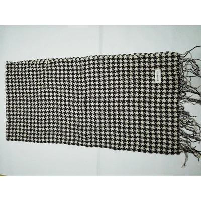 Pre-owned Balmain Wool Scarf In White
