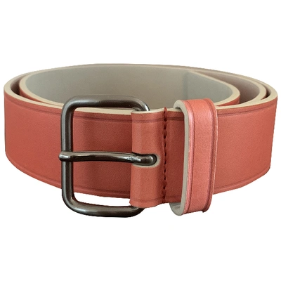 Pre-owned Jil Sander Orange Leather Belt