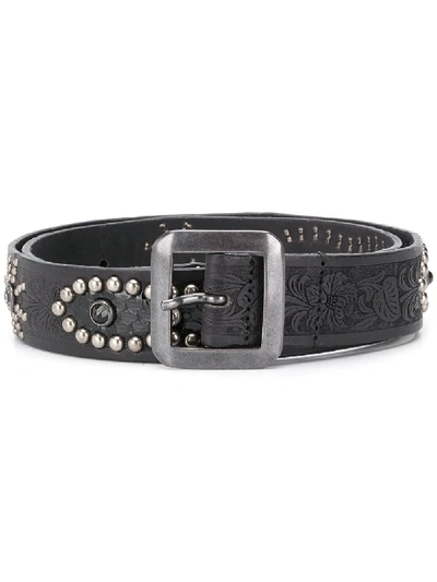 Shop Htc Los Angeles Rockstud Western Belt In Black