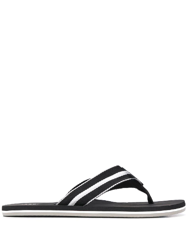 tommy hilfiger black flip flops