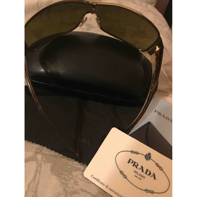 Pre-owned Prada Gold Metal Sunglasses
