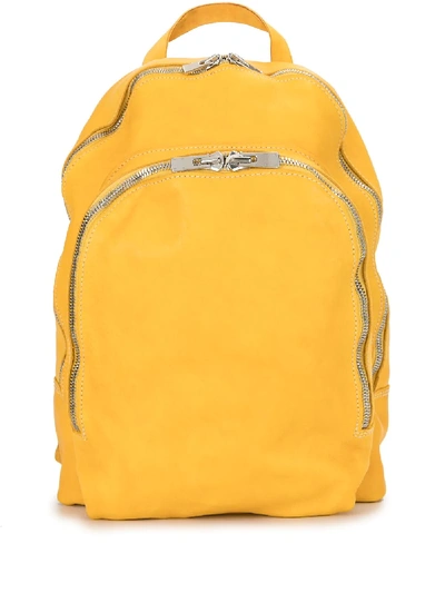 Shop Guidi Rucksack Mit Reissverschluss In Yellow