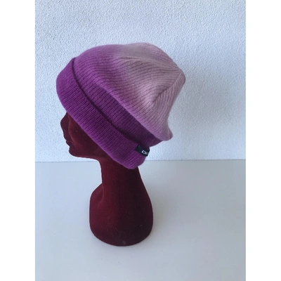 Pre-owned Dkny Wool Beanie In Multicolour