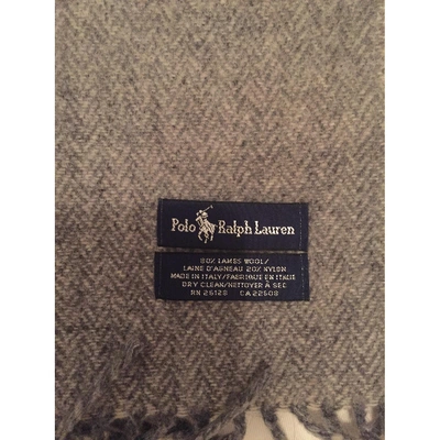 Pre-owned Polo Ralph Lauren Grey Wool Scarf