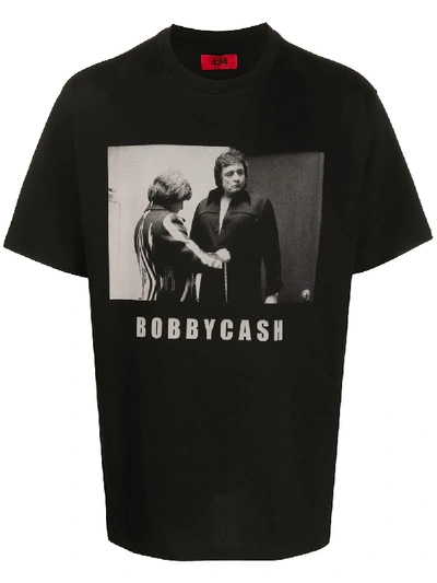 Shop 424 Bobby Cash T-shirt In Black