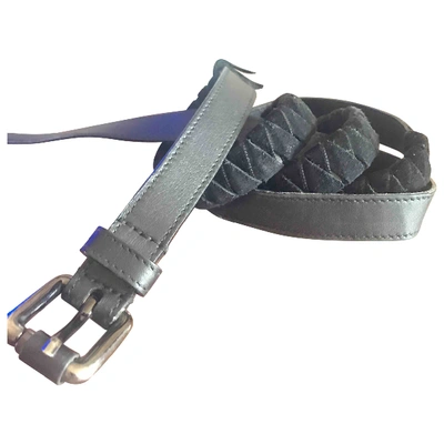 Pre-owned Malo Leather Belt In Black