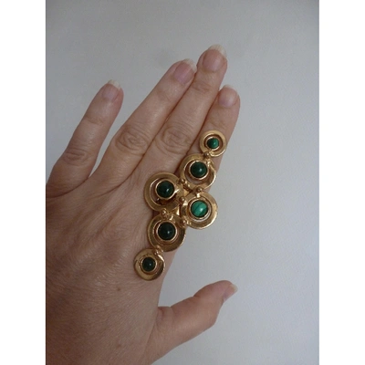 Pre-owned Sylvia Toledano Green Metal Ring