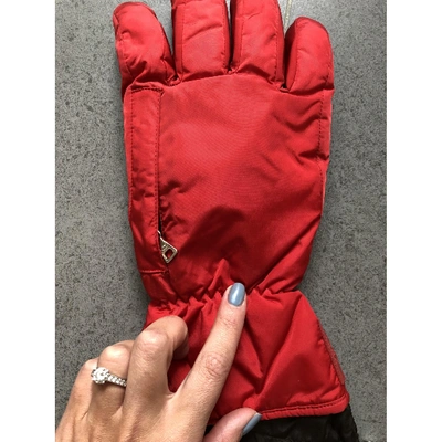 Pre-owned Prada Red Gloves