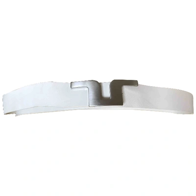 J. LINDEBERG Pre-owned Leather Belt In White