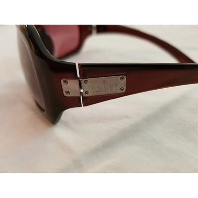 Pre-owned Gucci Burgundy Sunglasses