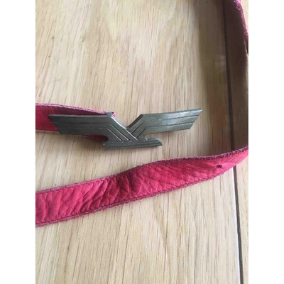 Pre-owned Giorgio Armani Leather Belt In Red