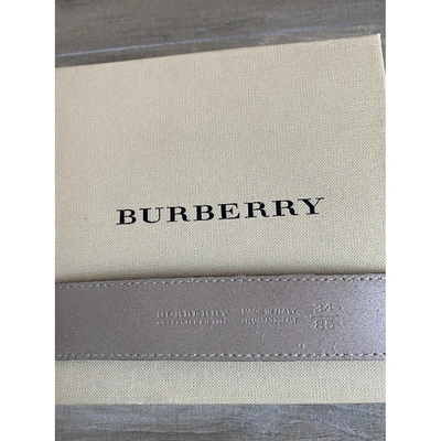 Pre-owned Burberry Leather Belt In Other