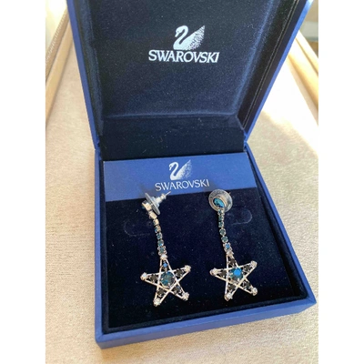 Pre-owned Swarovski Earrings In Blue