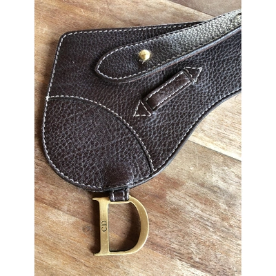 Pre-owned Dior Brown Leather Belt
