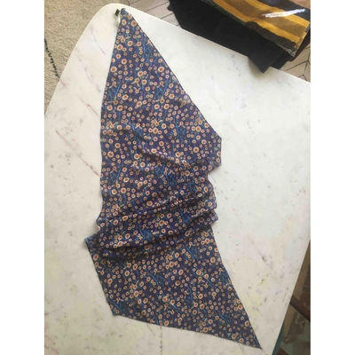 Pre-owned Isabel Marant Étoile Silk Neckerchief In Blue