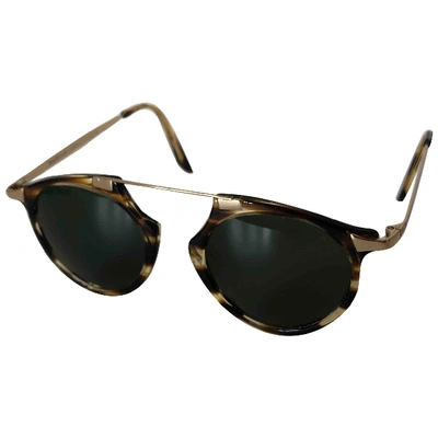 Pre-owned Bob Sdrunk Gold Metal Sunglasses