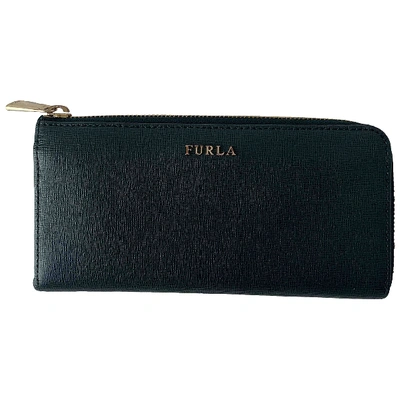 Pre-owned Furla Leather Wallet In Green