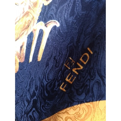 Pre-owned Fendi Yellow Silk Scarves