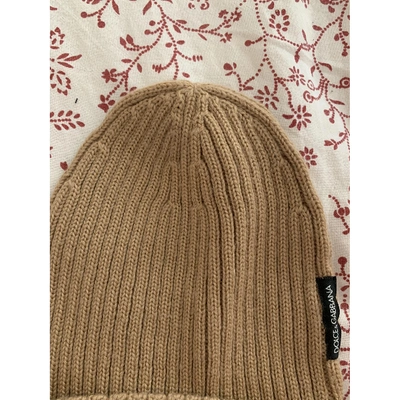 Pre-owned Dolce & Gabbana Camel Cotton Hat