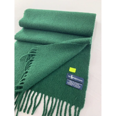 Pre-owned Polo Ralph Lauren Wool Scarf In Green