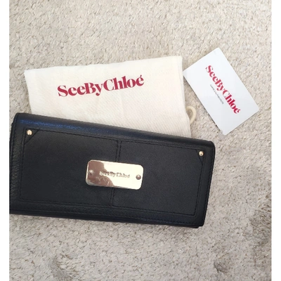 Pre-owned See By Chloé Black Leather Wallet