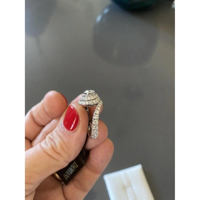 Pre-owned Damiani White Gold Ring In Silver