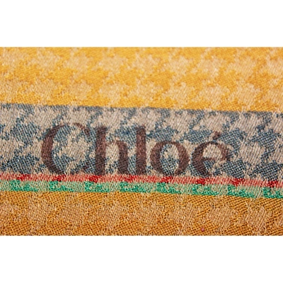 Pre-owned Chloé Wool Stole In Multicolour