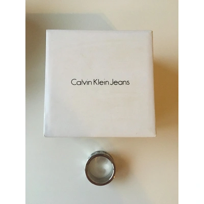 Pre-owned Calvin Klein Ring In Metallic