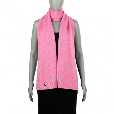 Pre-owned Philipp Plein Wool Scarf In Pink