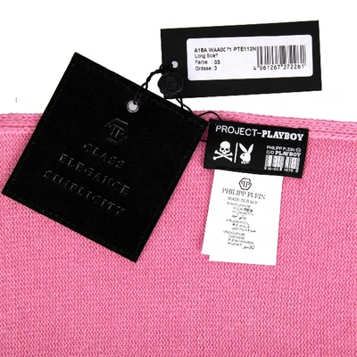 Pre-owned Philipp Plein Wool Scarf In Pink