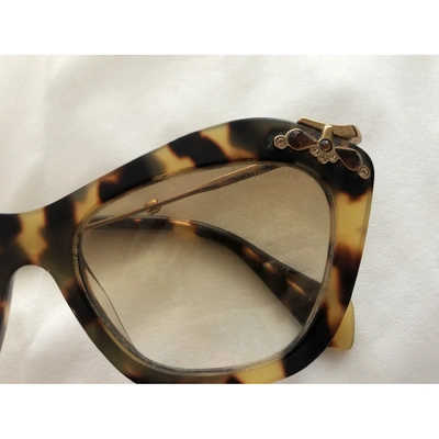 Pre-owned Miu Miu Brown Sunglasses