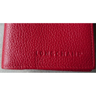 Pre-owned Longchamp Red Leather Purses, Wallet & Cases