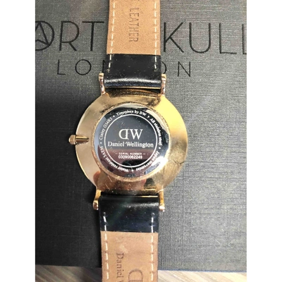 Pre-owned Daniel Wellington Black Steel Watch