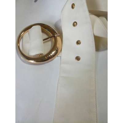 Pre-owned Pinko Belt In White