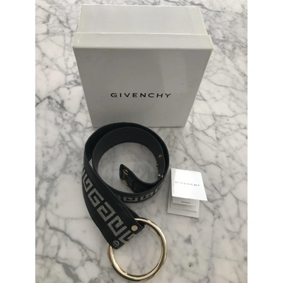 Pre-owned Givenchy Black Cotton Belt
